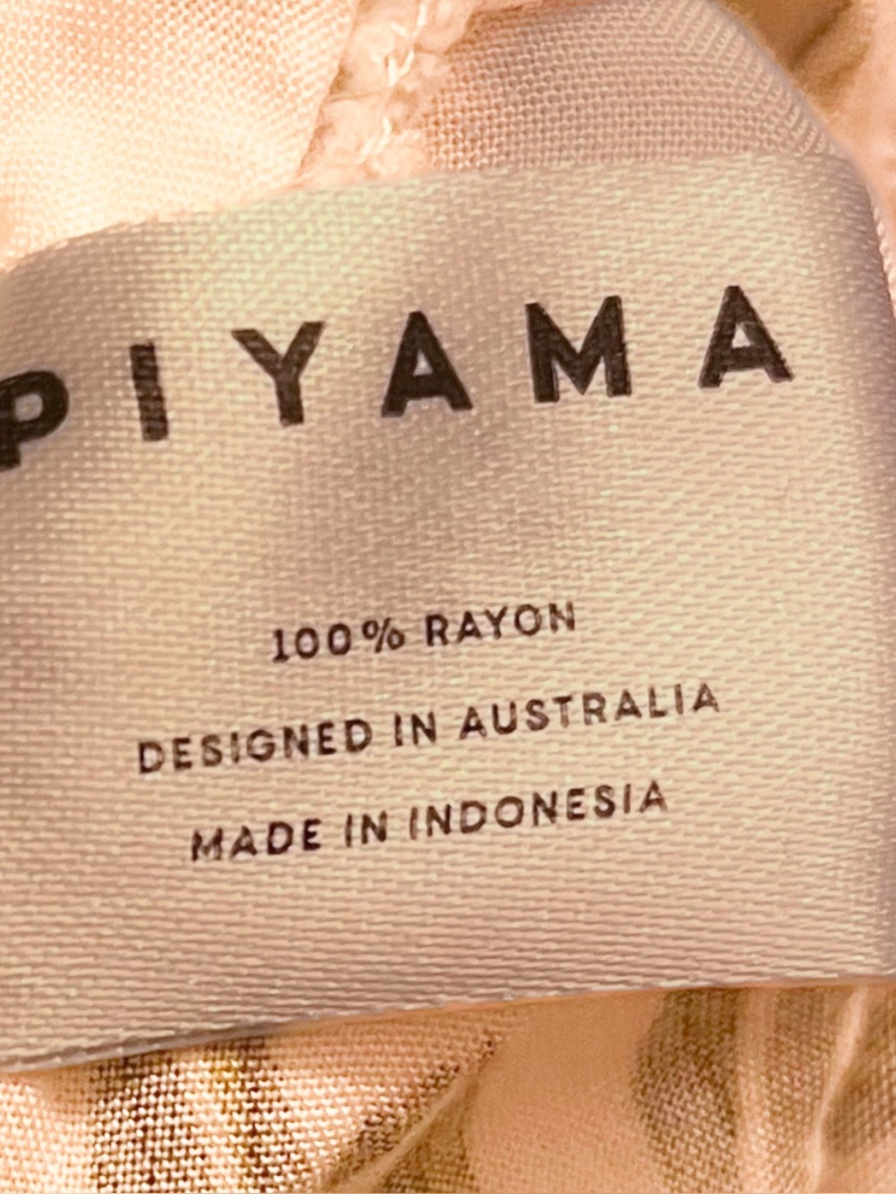 Piyama Marlon Leaf Print Cotton Pajama Set in Cream and Olive Medium Shirt/Pant - Picture 10 of 11